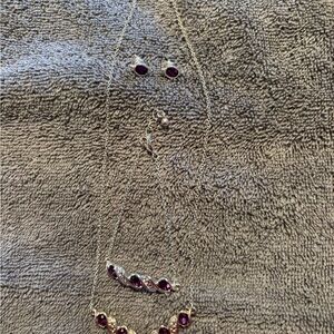 Elegant Silver and Purple Jewelry Set